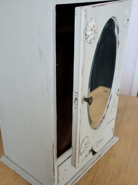 画像10: フランス デザインがかわいい ウォールミラーキャビネット (10)