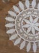 画像2: フランス デザインがかわいい レース編み テーブルセンター (2)