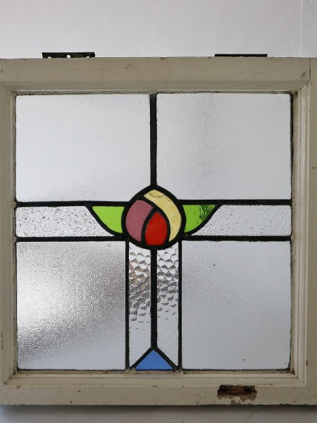 画像2: イギリス 薔薇が素敵な ステンドグラス (2)