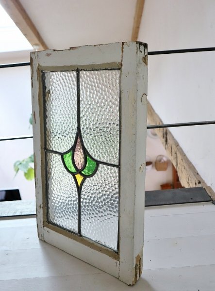 画像11: イギリス 華奢な雰囲気が素敵な ステンドグラス (11)