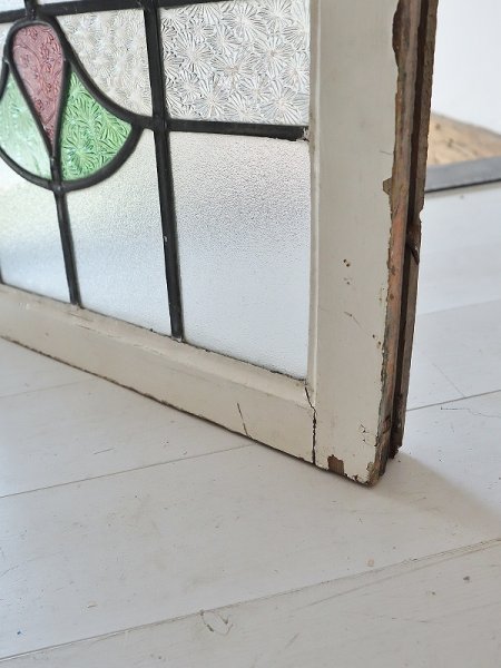 画像12: イギリス ガラスの模様がかわいい ステンドグラス (12)