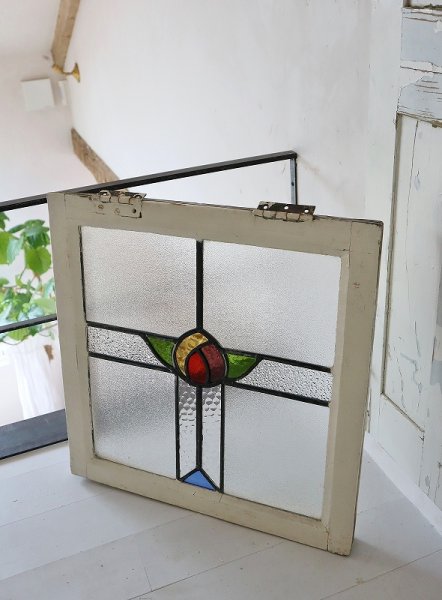 画像9: イギリス 薔薇が素敵な ステンドグラス (9)