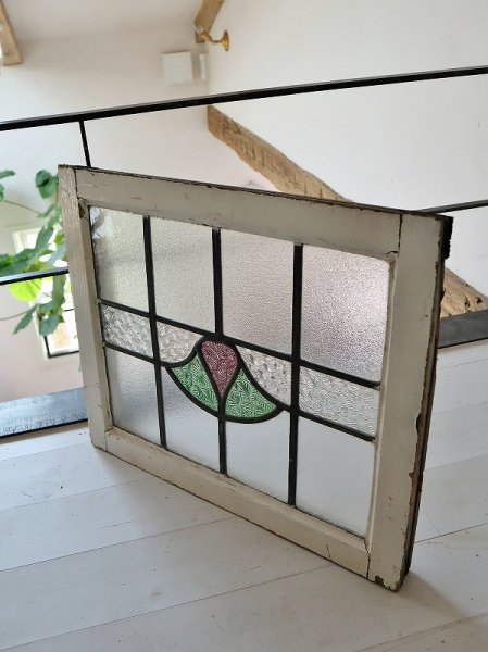 画像10: イギリス ガラスの模様がかわいい ステンドグラス (10)