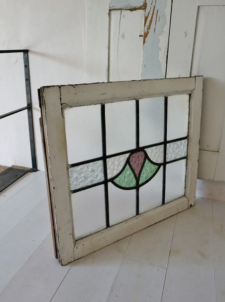 画像13: イギリス ガラスの模様がかわいい ステンドグラス (13)