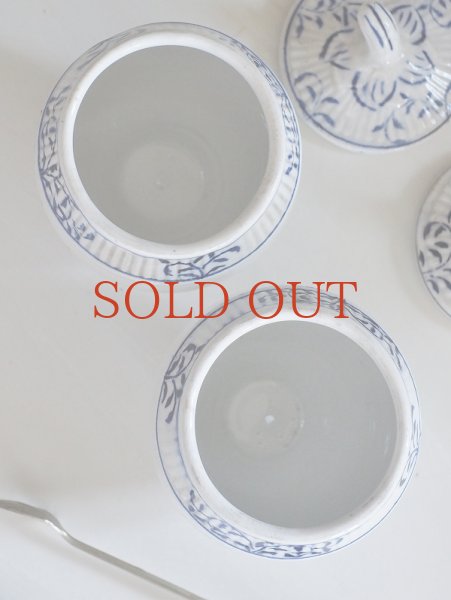 画像12: フランス サキソニー柄陶器製 スパイスポット ２個セット (12)