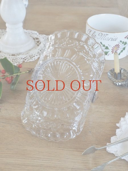 画像12: フランス ガラス製 バスケットトレイ (12)