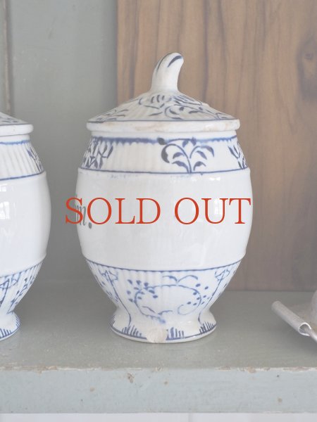 画像9: フランス サキソニー柄陶器製 スパイスポット ２個セット (9)