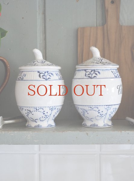 画像5: フランス サキソニー柄陶器製 スパイスポット ２個セット (5)