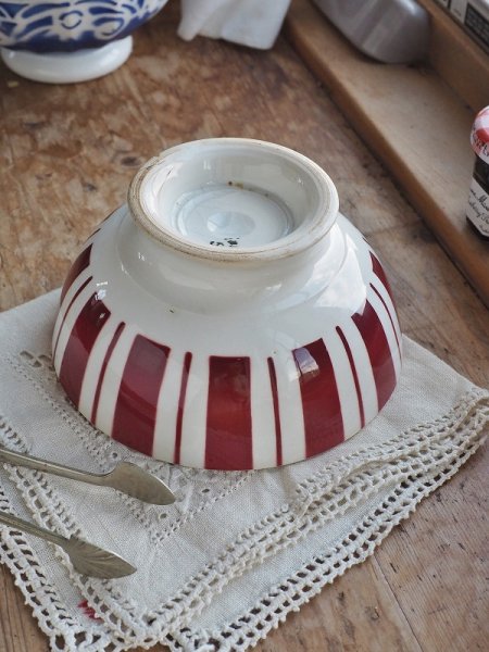 画像9: フランス ストライプがかわいい カフェオレボウル (9)