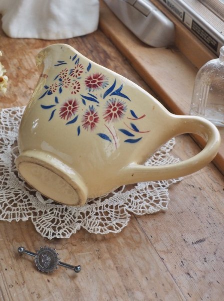 画像9: フランス 撫子模様が 素朴でかわいい ミルククリーマー   10%OFF  (9)