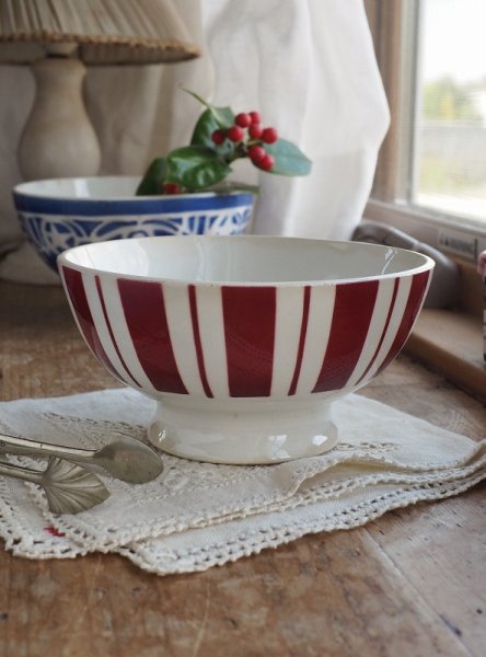 画像3: フランス ストライプがかわいい カフェオレボウル (3)