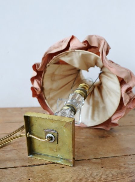 画像15: フランス ガラスのスタンドが素敵な テーブルランプ (15)