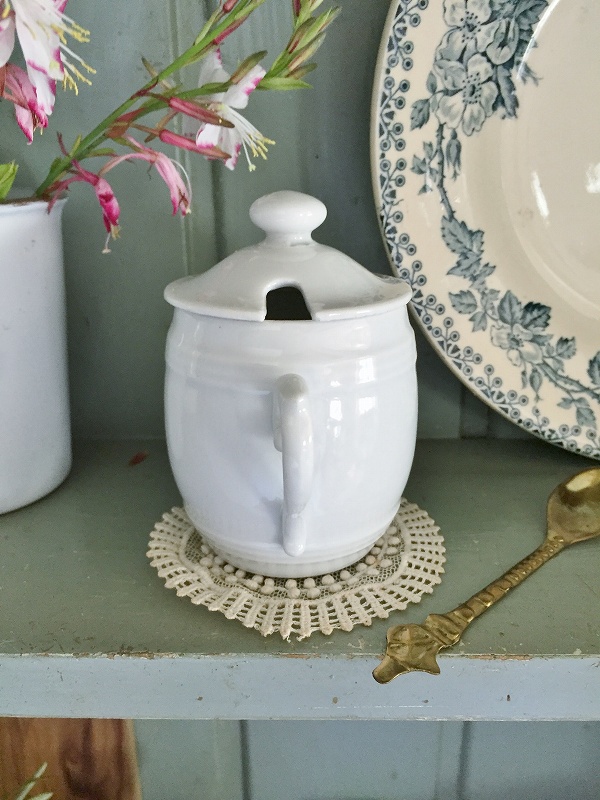 フランス陶器製マスタードポットはかわいいアンティークネットショップ 